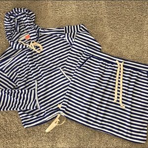 J Crew Weekend Terry Skirt Hoodie Set Size Medium